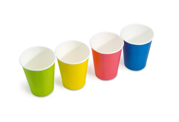 不同颜色的一次性纸杯图片下载