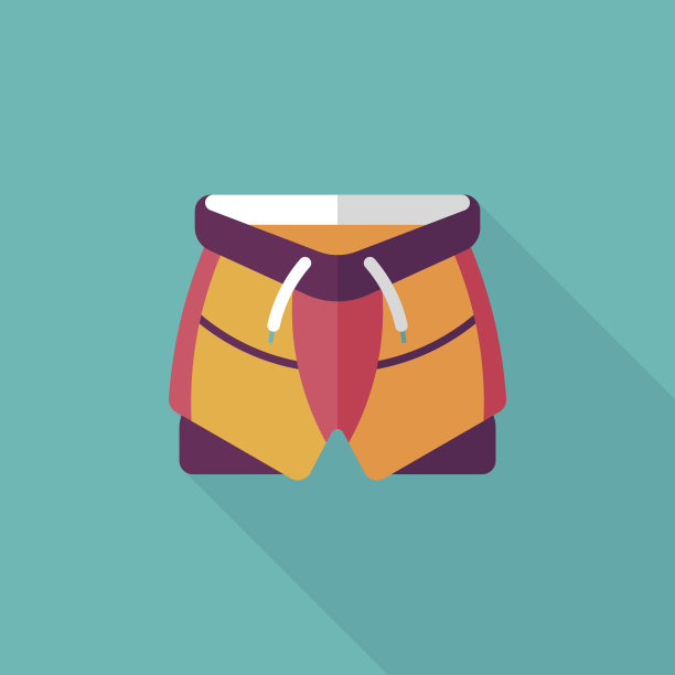 自行车短裤与长阴影的图标，eps10图片下载