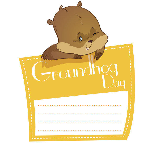 土拨鼠日卡片图片下载