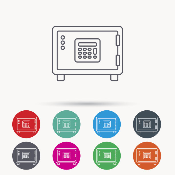 安全的图标。钱存的迹象。图片下载