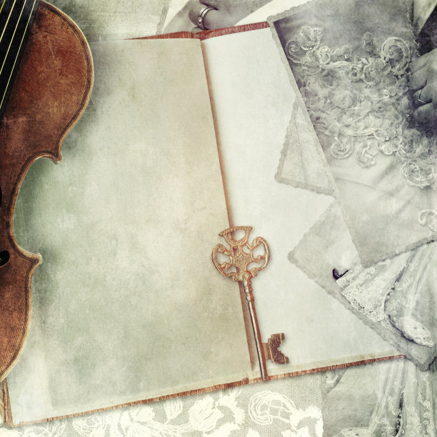 复古婚礼相册与照片图片下载