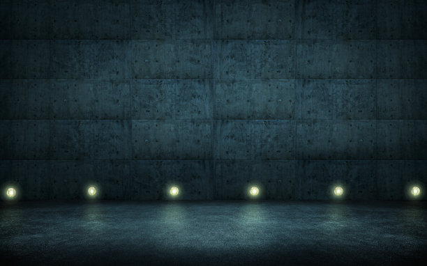 空旷的空间，脏兮兮的混凝土墙图片下载