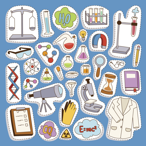 科学无缝模式矢量插图图片下载