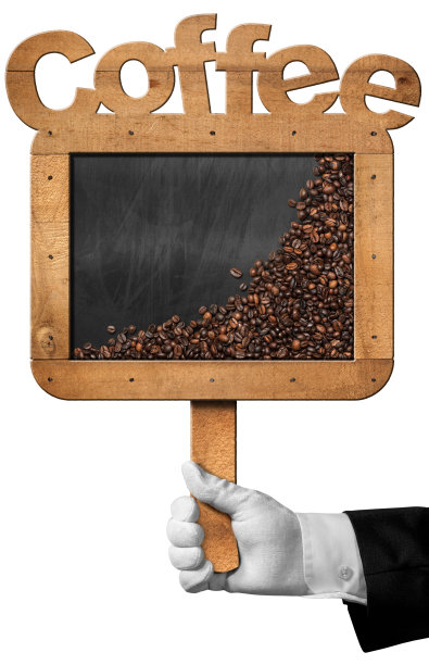 黑板咖啡豆和文字咖啡图片下载