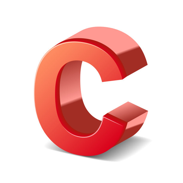 3d红色字母C图片下载