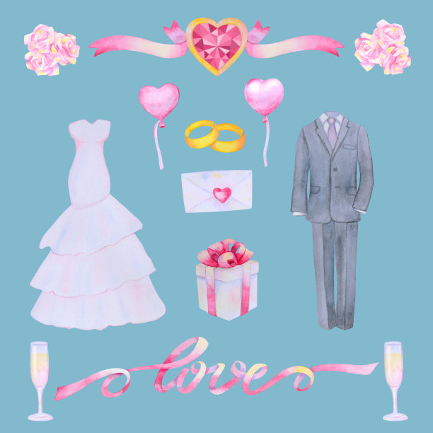 搭配婚礼元素图片下载