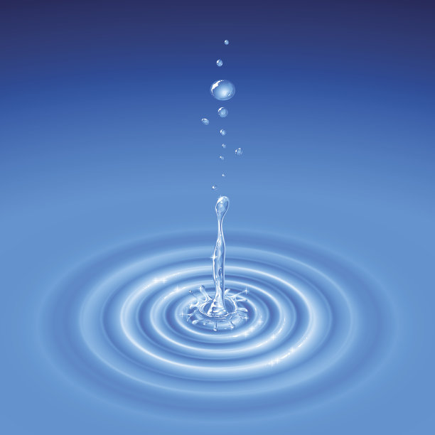 水飞溅滴波径向图片下载