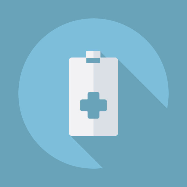 平面现代设计与阴影矢量图标:医疗问卷图片下载