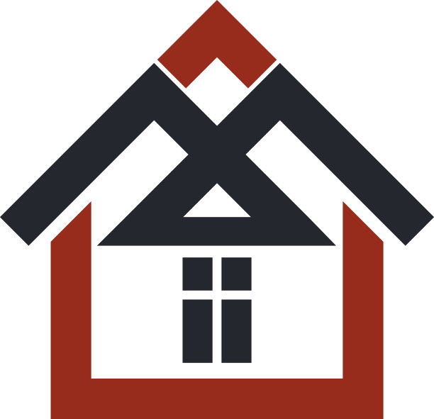 房地产开发商时尚的标志，房地产中介公司的标志。创意建筑图标，向量屋。商业建筑及设计主题。图片下载