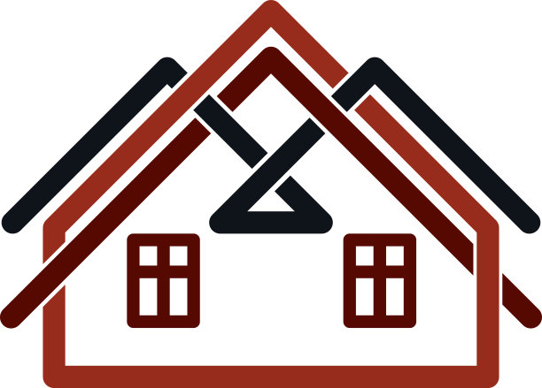 地产开发商时尚地产代理向量符号。创意建筑图标，房子。商业建筑及设计主题。图片下载