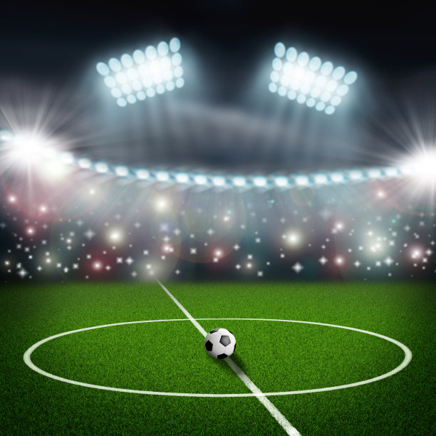 足球场中心和足球图片下载