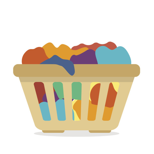 篮子里有脏衣服。图片下载