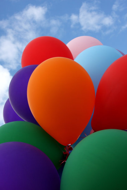 明亮的近距离气球束图片下载