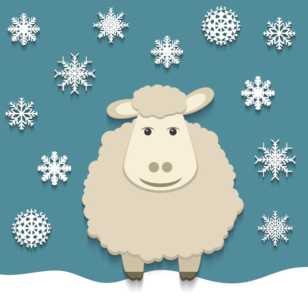 矢量羊- 2015年的象征图片下载