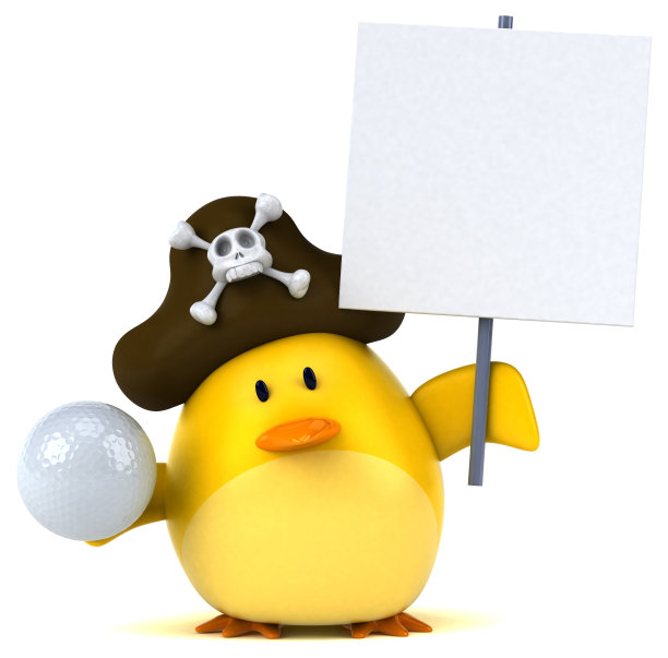 黄色的鸟- 3D插图图片下载