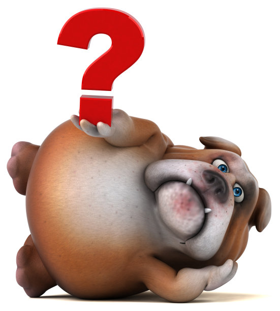 有趣的斗牛犬- 3D插图图片下载