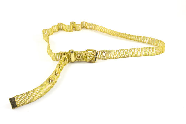 白色背景上的金色腰带图片下载