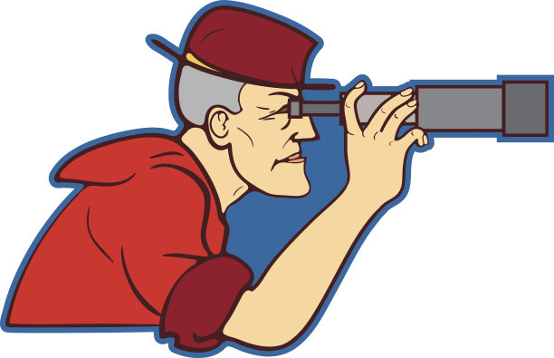 带着望远镜的人图片下载