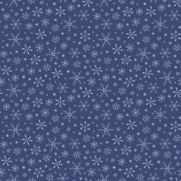 无缝图案与雪花素材图片