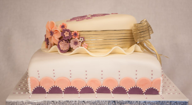 生日蛋糕照片，帽子形状，“新艺术”，鲜花图片下载