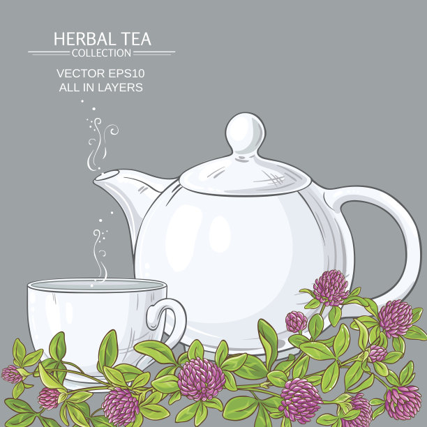 三叶草茶背景图片下载