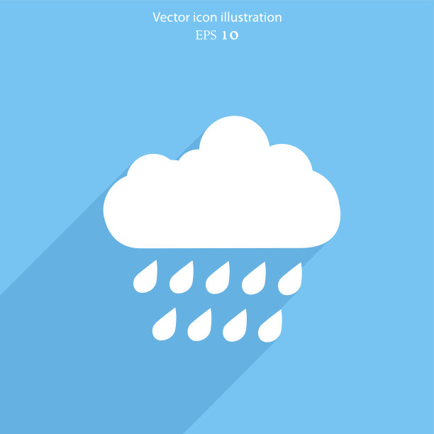 矢量天气网页平面图标。图片下载