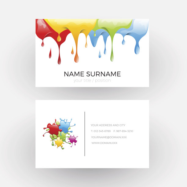 矢量抽象设计，画家的概念。名片图片下载