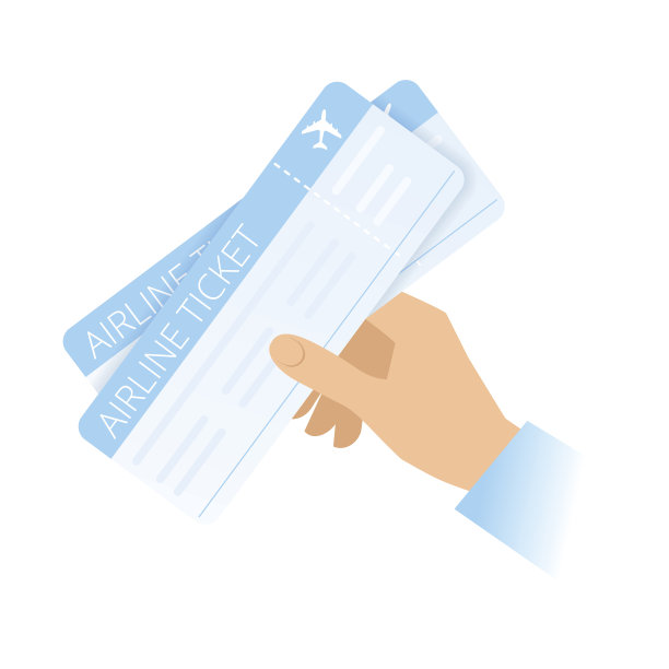 一个人手拿着一张机票。图片下载