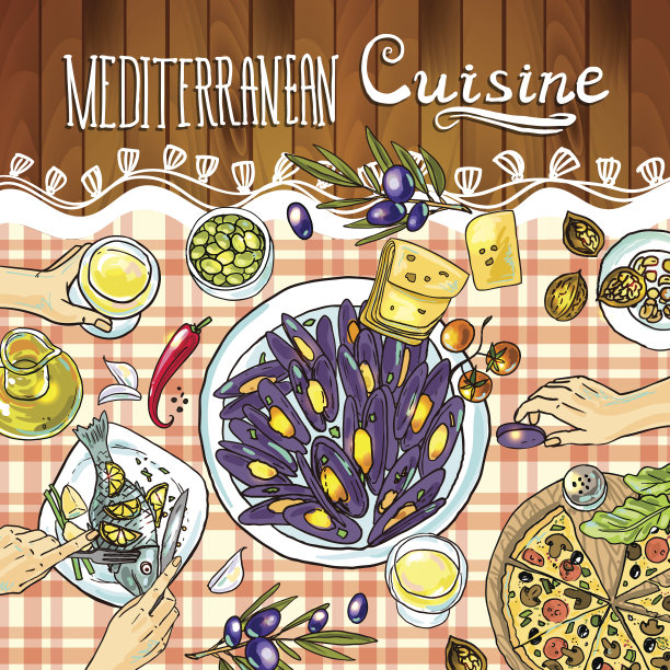地中海cuisine。图片下载