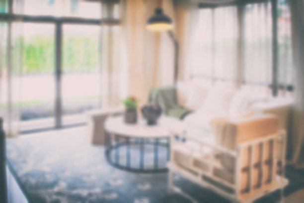 模糊的背景室内客厅装饰灯图片下载