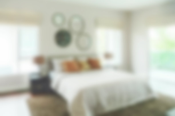 远离焦点的现代卧室室内背景图片下载