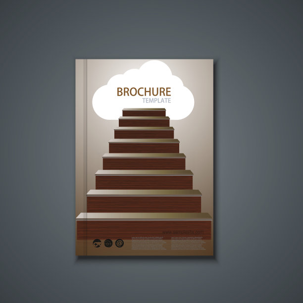 矢量飞行器或旗帜。手册模板图片下载