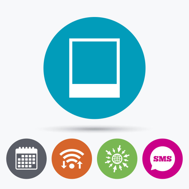 相框模板图标。空的摄影。图片下载