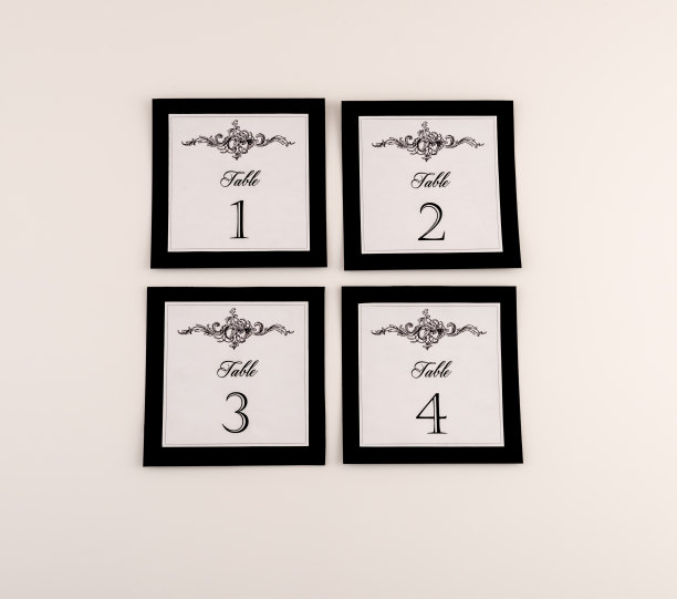 别致的餐桌号码图片下载