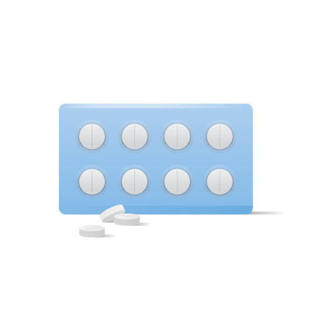 药丸药物面板插图矢量在白色的背景。医学概念。图片下载