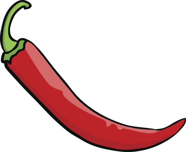辣椒色的涂鸦。手绘草图图片下载