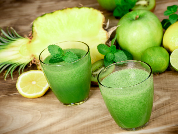 健康绿色冰沙饮品图片下载