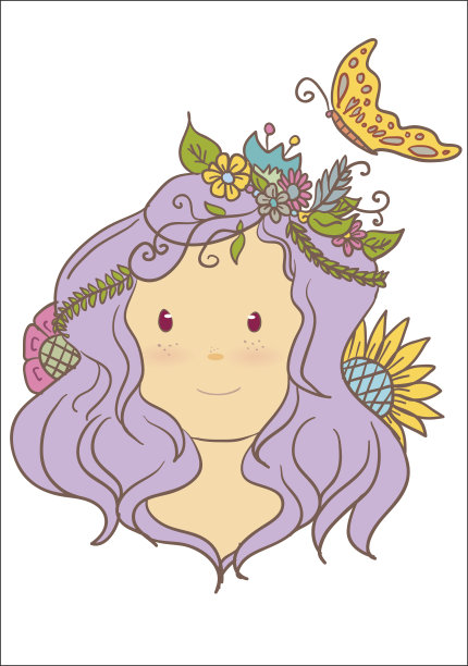 鲜花与女孩图片下载