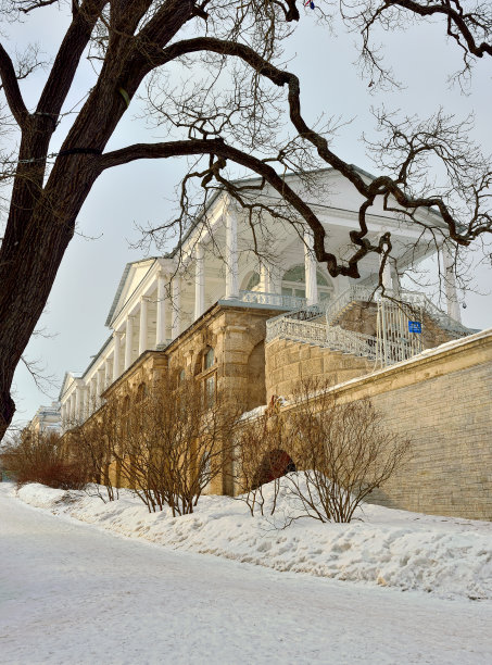 普希金卡梅隆画廊冬季景观图片下载