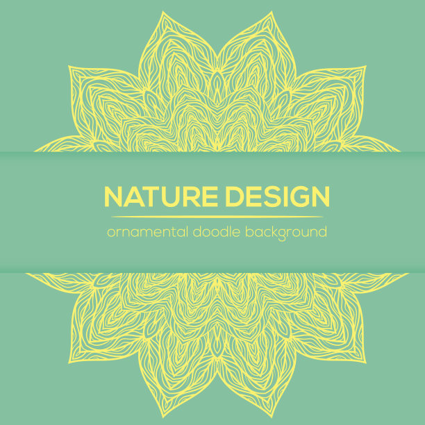 向量自然装饰为您的设计与抽象的花。图片下载