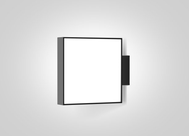 空白商店户外标识模型孤立图片下载