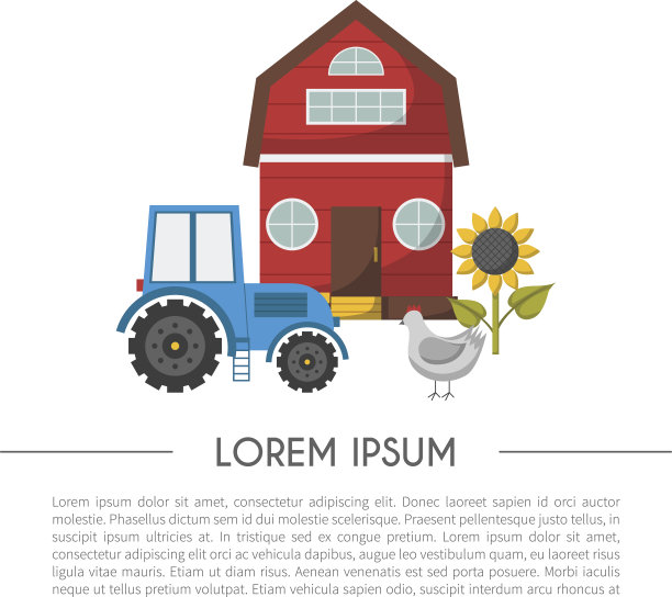 矢量卡通农场市场背景图片下载