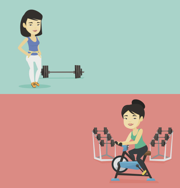 两个生活方式横幅与文字空间图片下载