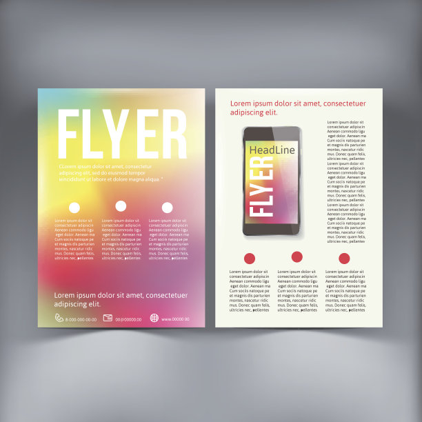 摘要宣传册传单设计矢量模板图片下载