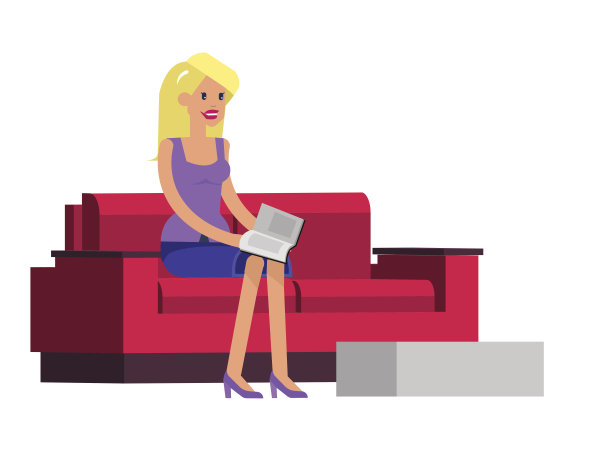 美容院插画女人图片下载