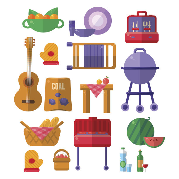 烧烤派对需要的东西图片下载