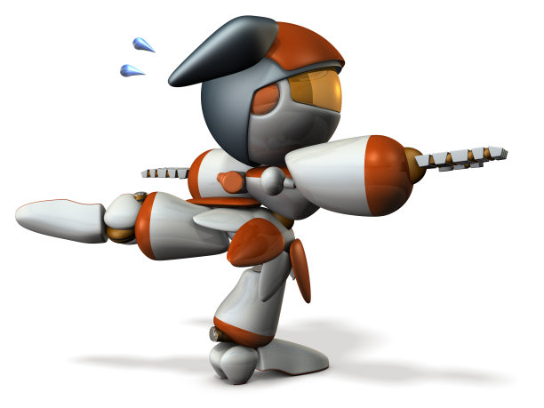 可爱的机器人是调和了平衡感。图片下载