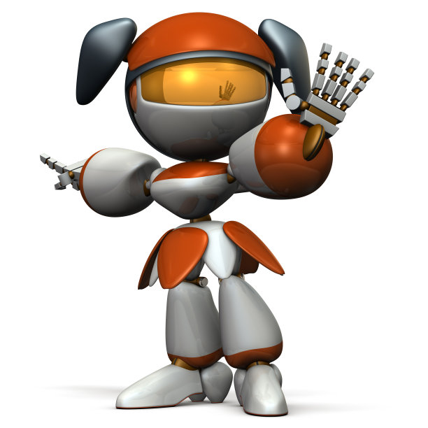 可爱的机器人拒绝了对手。图片下载