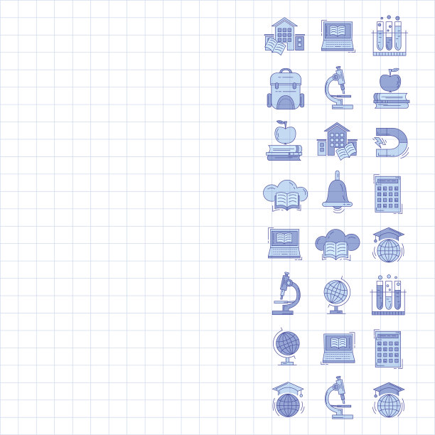 学校和教育矢量图标图片下载