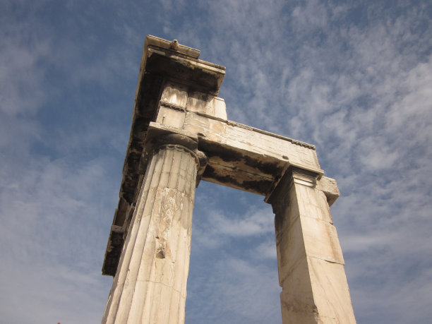 希腊雅典的神庙圆柱图片下载